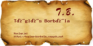 Téglás Borbála névjegykártya